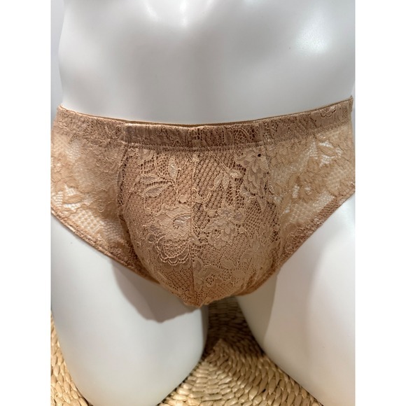 Cosabella Never Say Never Men's Comfort Micro Brief Lace Underwear Nude Beige M — image 6 of 8
